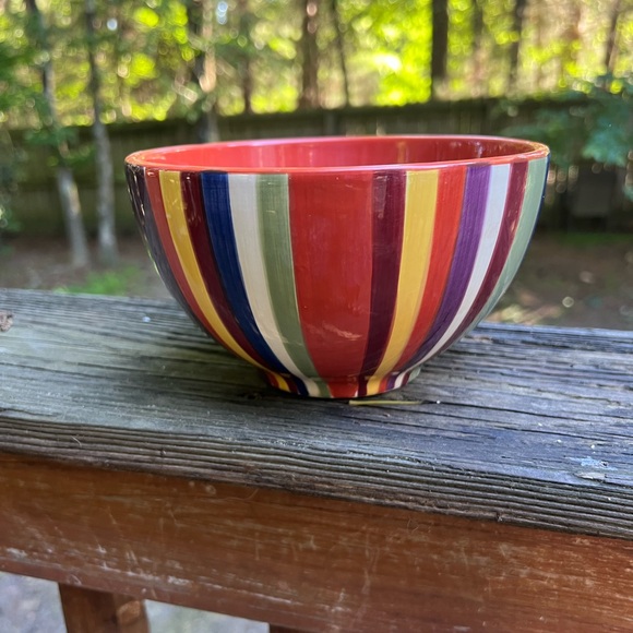 Gibson Elite Marie Christine Collection Striped Cereal Bowl - Picture 1 of 9